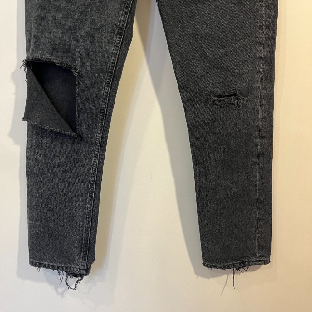 NWOT Agolde Riley High Rise Straight Crop Distressed Size 23 - Picture 4 of 10